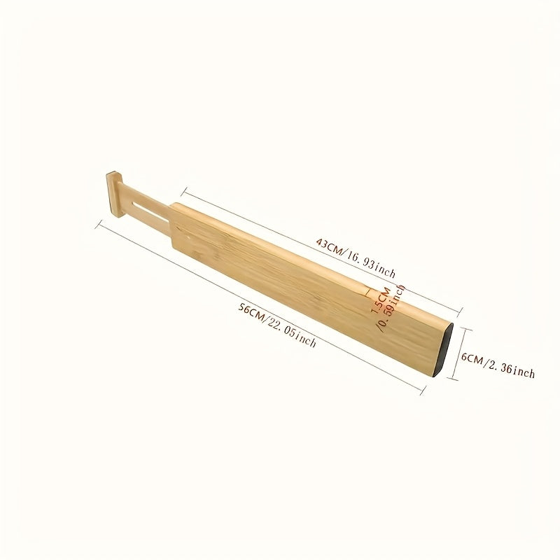 4pcs GUTE Bamboo Drawer Dividers, Adjustable Expandable Organizers, Versatile, with No Electricity Needed, for Home, Kitchen, Bedroom, Wardrobe, Christmas, Halloween, Easter, Hanukkah, Thanksgiving, \u003C3.2 Cubic Feet Storage, \u003C27\
