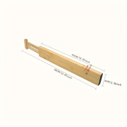 4pcs GUTE Bamboo Drawer Dividers, Adjustable Expandable Organizers, Versatile, with No Electricity Needed, for Home, Kitchen, Bedroom, Wardrobe, Christmas, Halloween, Easter, Hanukkah, Thanksgiving, \u003C3.2 Cubic Feet Storage, \u003C27\