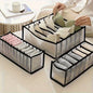 3-Pack Non-Woven Fabric Storage Bins With 6, 7, 11 Compartments, Foldable Drawer Dividers, Organizer For Underwear, Socks, Bras, Closet Organizers And Storage Boxes