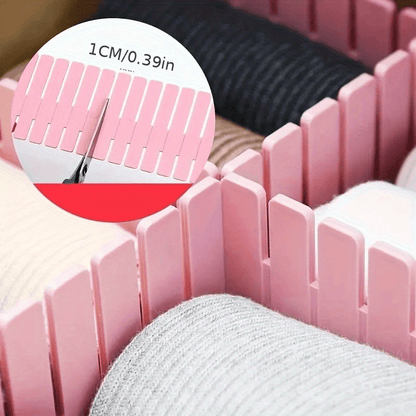 4pcs Set Adjustable Plastic Drawer Plate-Suitable for Socks, Cosmetics and Office Supplies-No Power Supply, Ideal for Home Organization
