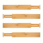 4pcs GUTE Bamboo Drawer Dividers, Adjustable Expandable Organizers, Versatile, with No Electricity Needed, for Home, Kitchen, Bedroom, Wardrobe, Christmas, Halloween, Easter, Hanukkah, Thanksgiving, \u003C3.2 Cubic Feet Storage, \u003C27\